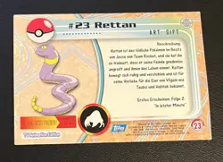1999 Topps Pokemon Blue Logo TV Animation Edition Foil Rettan #23 - Image 2