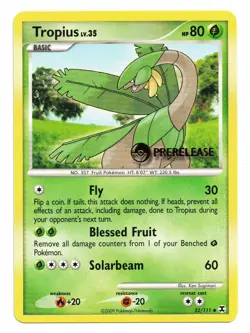Pokemon Card: Tropius 52/111 Platinum Rising Rivals Prerelease Promo! NM - Image 1
