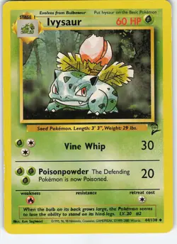 Ivysaur 044/130 Base Set 2 Uncommon Normal MP Pokemon - Image 1