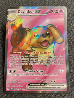 Dachsbun EX #160/142 [Ultra Rare]- Stellar Crown - Pokemon TCG - NM - Image 3