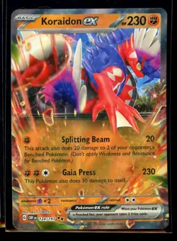2023 Scarlet & Violet Series - Obsidian Flames Koraidon ex #124 Double Rare Holo - Image 1