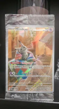 Pokemon Mimikyu SVP EN 075 Sealed Black Star Promo – Paldean Fates ETB - Image 1