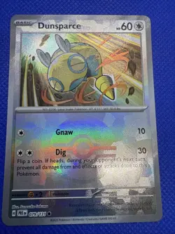 2025 Pokemon PRISMATIC EVOLUTIONS DUNSPARCE POKEBALL HOLO 79/131 PACK FRESH - Image 1