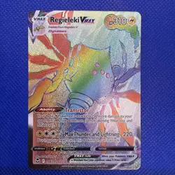 Holo Regieleki VMAX 198/195 Secret Rare Silver Tempest Pokemon TCG - Image 1