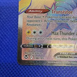 Holo Regieleki VMAX 198/195 Secret Rare Silver Tempest Pokemon TCG - Image 5