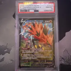 2022 POKEMON SWORD & SHIELD ASTRAL RADIANCE FULL ART/GALARIAN ZAPDOS V PSA 10 - Image 1