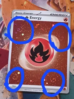 4 X Swirls - Pokemon Scarlet & Violet 151 Basic Fire Energy HD Cosmos Holo 🔥NM - Image 1