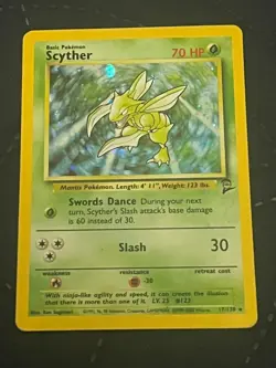 Scyther — Pokemon TCG Base Set 2 – Holo MP/HP - Image 1