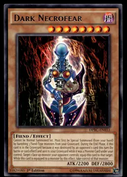 DARK NECROFEAR DPBC-EN033 RARE DUELIST PACK: BATTLE CITY YU-GI-OH - Image 1