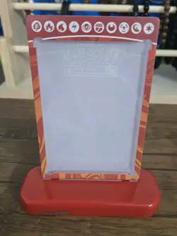 Pokemon Ultra Pro Magnetic Card Protector Case w Display Base Stand Fire Energy - Image 1