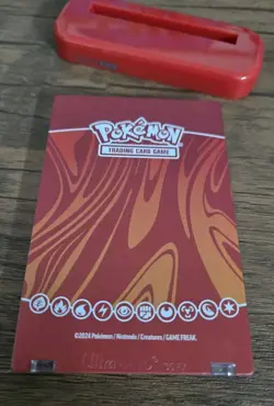 Pokemon Ultra Pro Magnetic Card Protector Case w Display Base Stand Fire Energy - Image 3