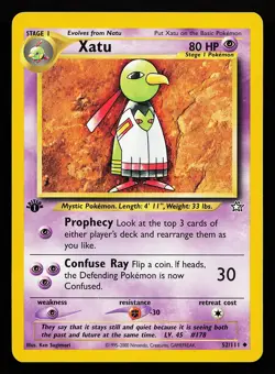 Xatu 52/111 Uncommon 1st Edition Neo Genesis Pokemon Card - Image 1