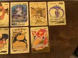 Lot of 10 Mixed Years Gold Foil + Mixed Pokemon Cards Charizard V - Image 2