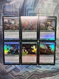 MTG Foil Treefolk Lot - Bosk Banneret Leaf-Crowned Elder Seedguide Ash Harbinger - Image 1