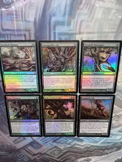 MTG Foil Treefolk Lot - Bosk Banneret Leaf-Crowned Elder Seedguide Ash Harbinger - Image 3