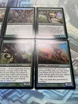MTG Foil Treefolk Lot - Bosk Banneret Leaf-Crowned Elder Seedguide Ash Harbinger - Image 5