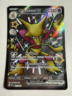 Pokemon TCG Alakazam ex Scarlet & Violet: Paldean Fates 215/091 Holo Shiny Ultra - Image 1