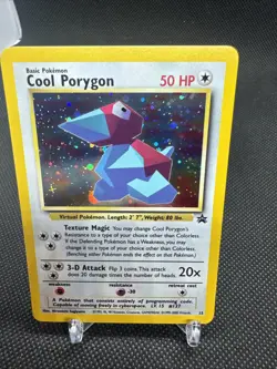 2000 Pokemon WotC Black Star Promo COOL PORYGON #15 Holo LP (Lightly Played) - Image 1