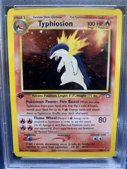 PSA 9 Mint - Typhlosion - Holo 18 Neo Genesis 1st Edition - Pokemon TCG - Image 5