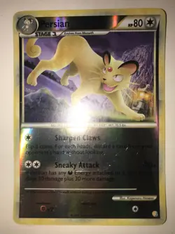 Pokemon TCG Persian Heartgold & Soulsilver 27/123 Reverse Holo Rare LP/NM - Image 1