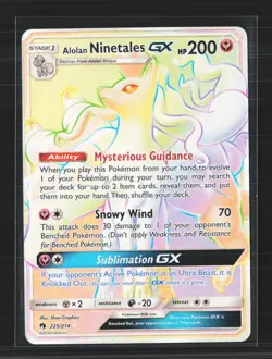 Pokemon 2018 Lost Thunder Alolan Ninetales GX FA #225/214 - Image 1