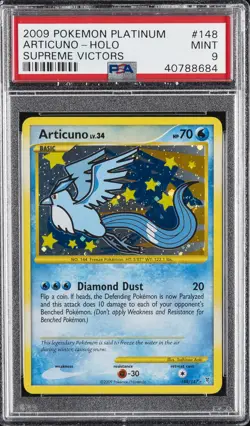 2009 POKEMON PLATINUM SUPREME VICTORS #148 ARTICUNO-HOLO PSA 9 - Image 1