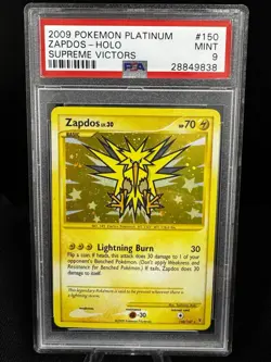 2009 Pokemon Platinum Supreme Victors #150 Zapdos Holo PSA 9 - Image 1