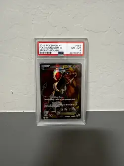 2015 Pokemon Breakthrough #153 Houndoom EX Full Art PSA 8 NM-MT - Image 1