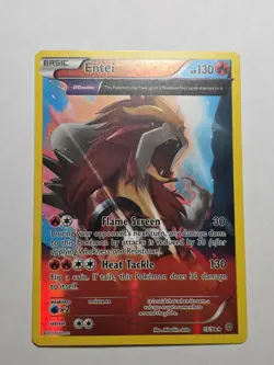 2015 Pokemon Entei 15/98 Holo Rare XY Ancient Origins LP Flame Screen Heat Tackl - Image 1