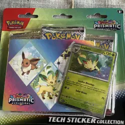 Pokemon TCG Scarlet Violet Prismatic Evolutions Tech Sticker Collection Leafeon - Image 2