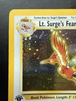2000 Pokemon Gym Heroes LT. Surge's Fearow Holo Rare 1st Edition 7/132 (LP) - Image 2