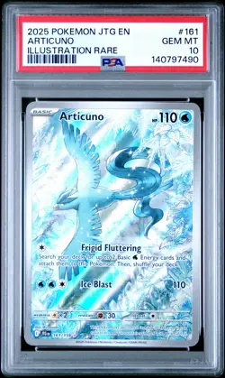 2025 POKEMON JTG EN-JOURNEY TOGETHER ILLUSTRATION RARE #161 ARTICUNO PSA 10 - Image 1