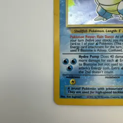 Pokemon WOTC Blastoise 2/102 Base Set Holo Rare 1999 Vintage Original HP/DMG - Image 5