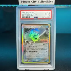 Pokemon TCG Vaporeon 18/113 Delta Species 2005 Reverse Holo PSA 6 - Image 1