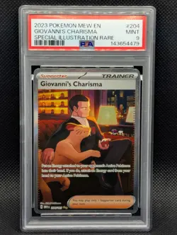 Giovanni's Charisma #204 Mew EN PSA 9 MINT Special Illustration Rare Pokemon 151 - Image 1