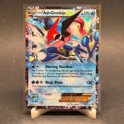 Ash-Greninja EX XY133 Star Promo Holo Pokemon 2016 XY [Regular Size] HP/Worn - Image 1