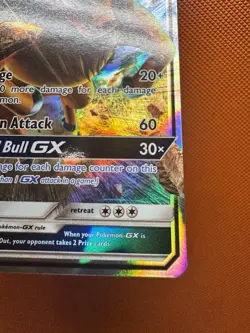 Pokemon 2017 Tauros GX Sun & Moon Base Set #100/149 Ultra Rare NM - Image 5