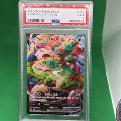 Pokemon TCG Snorlax VMAX 142/202 Sword And Shield Full Art - PSA 9 - Image 1