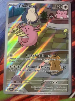 Chansey ⭐ 187/167 Holo Illustration Rare Twilight Masquerade 2024 Pokemon NM - Image 1