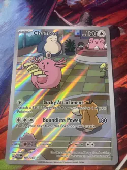 Chansey ⭐ 187/167 Holo Illustration Rare Twilight Masquerade 2024 Pokemon NM - Image 2