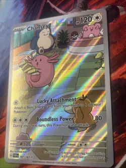 Chansey ⭐ 187/167 Holo Illustration Rare Twilight Masquerade 2024 Pokemon NM - Image 3