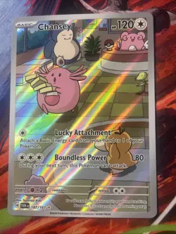 Chansey ⭐ 187/167 Holo Illustration Rare Twilight Masquerade 2024 Pokemon NM - Image 4