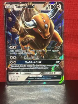 Pokemon - Tauros GX - 100/149 - Ultra Rare - Sun & Moon Base Set - LP - Image 1