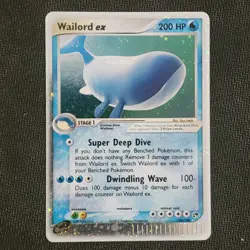 Wailord ex 100/100 — Pokemon EX Sandstorm (2003) — Holo — LP - Image 1