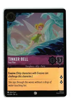 TINKER BELL FAST FLIER 43/204 COLD FOIL DISNEY LORCANA NM - Image 1