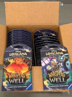 Sealed Case Box of 48 Sleeved Booster Packs Disney Lorcana Whispers in The Well - Image 4