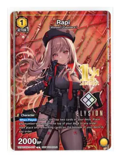 Rapi U 1st Anniversary Regular Nikke Union Arena Promo Card UEPR/NIK-1-010 NM - Image 1