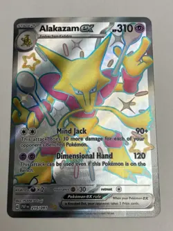Pokemon Card TCG - Alakazam ex 215/091 Ultra Rare Shiny Paldean Fates Near Mint - Image 4