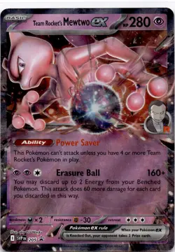 Team Rocket's Mewtwo ex Promo SV: Scarlet & Violet Promo Cards 205 NM - Image 1