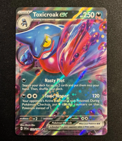 Toxicroak EX 131/198 Scarlet & Violet Base Double Rare Holo Pokemon TCG Card - Image 1
